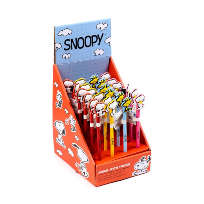 Lápiz con Tope de PVC Peanuts Snoopy & Woodstock