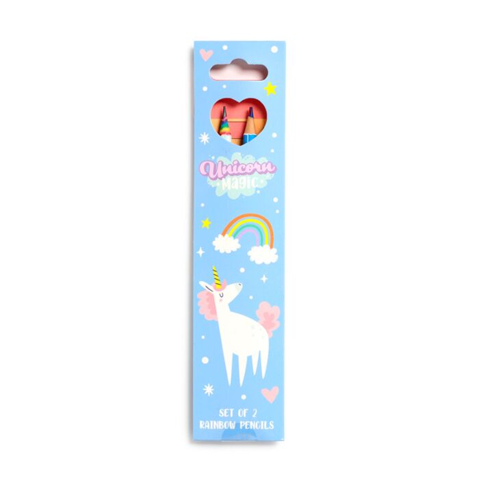 Set de 2 Lápices Arcoíris Unicornio Mágico 