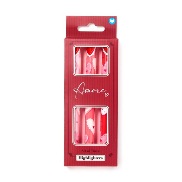 Set de 3 Subrayadores Corazones Amore