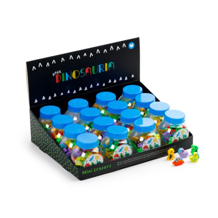 Bote de Mini Gomas de Borrar Dinosaurio Jr Dinosauria