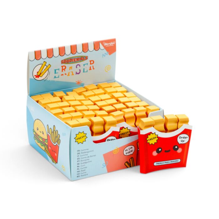 Set de 4 Gomas de Borrar Patatas Fritas Foodiemals 