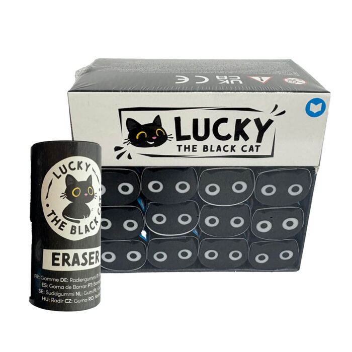 Goma de Borrar Gato Negro Lucky The Black Cat 