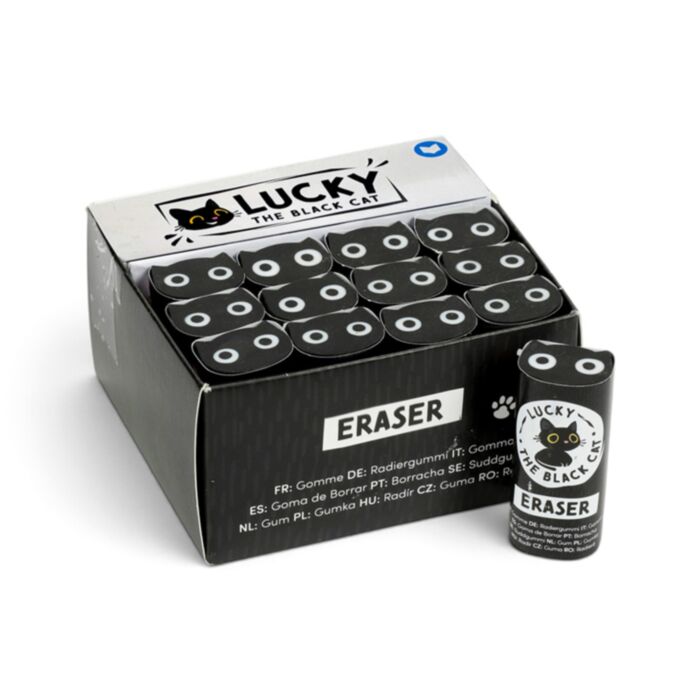 Goma de Borrar Gato Negro Lucky The Black Cat 