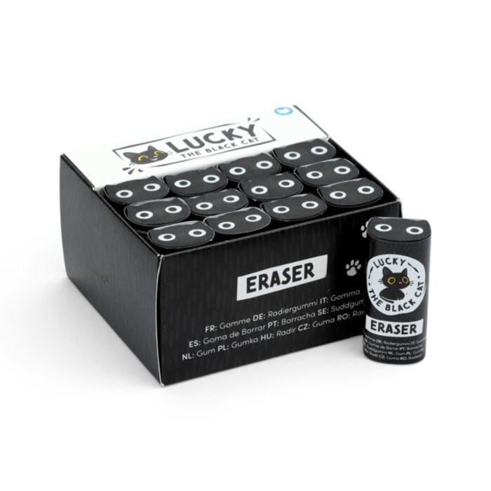Goma de Borrar Gato Negro Lucky The Black Cat 