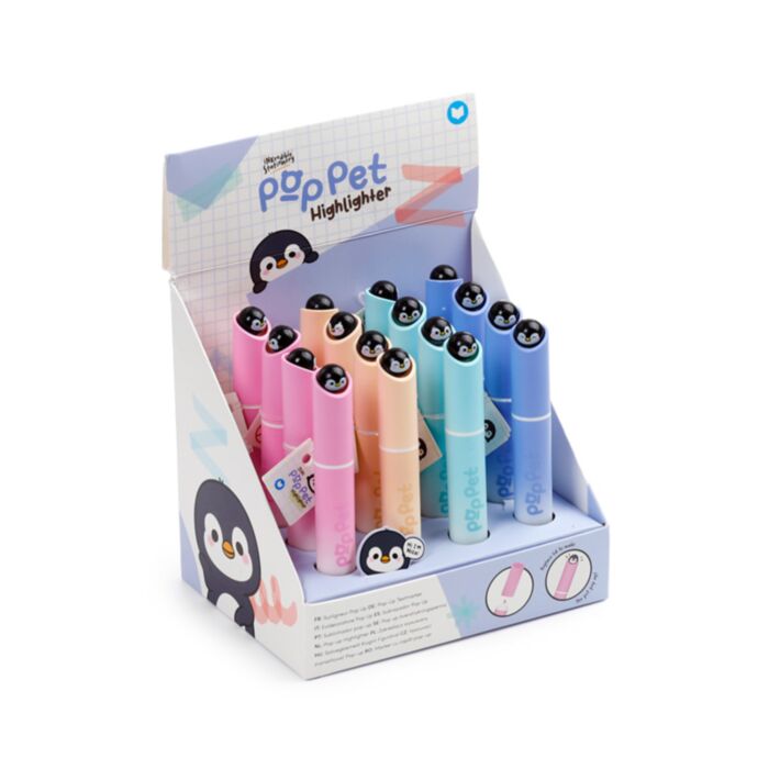 Subrayador con Tope Pingüino Animales Adorables Adoramals