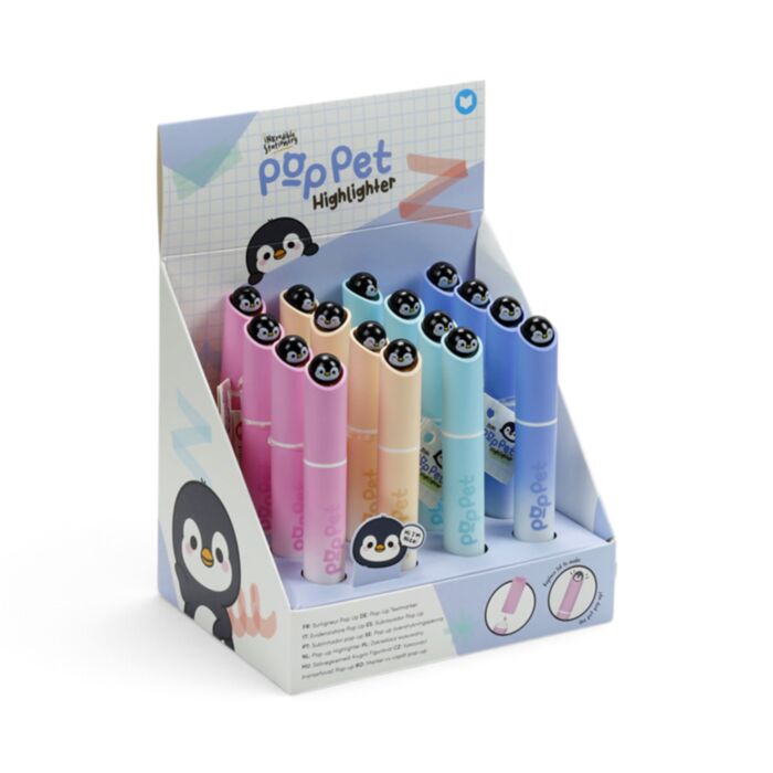 Subrayador con Tope Pingüino Animales Adorables Adoramals