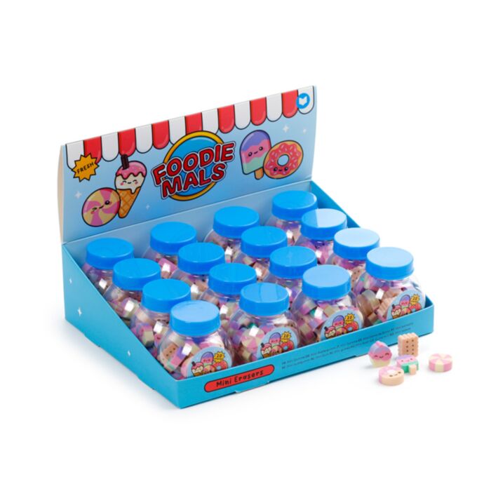 Bote de Mini Gomas de Borrar Foodiemals 