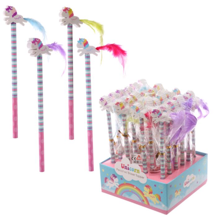 Lápiz con Goma de Borrar Unicornio Adorable