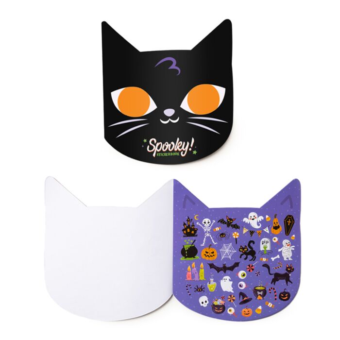 Libro de Pegatinas con forma de Gato Spooky Espeluznante