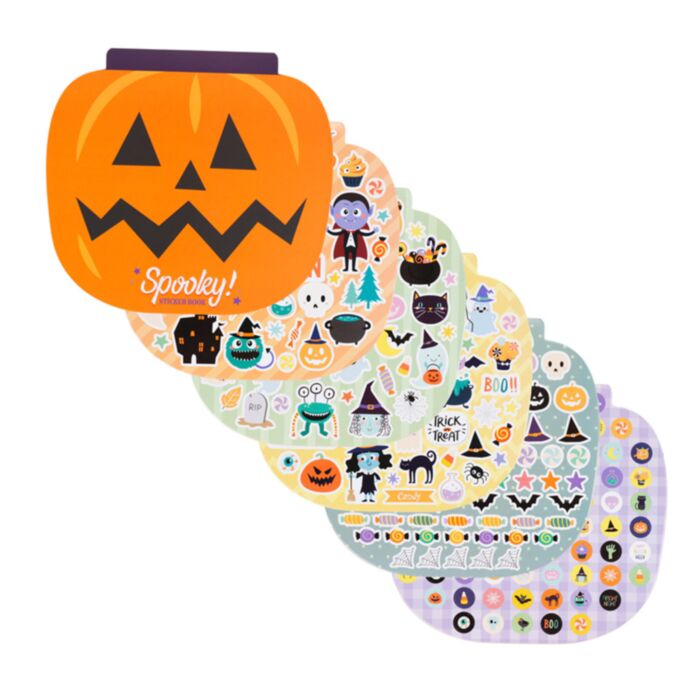 Libro de Pegatinas con forma de Calabaza Spooky Espeluznante 