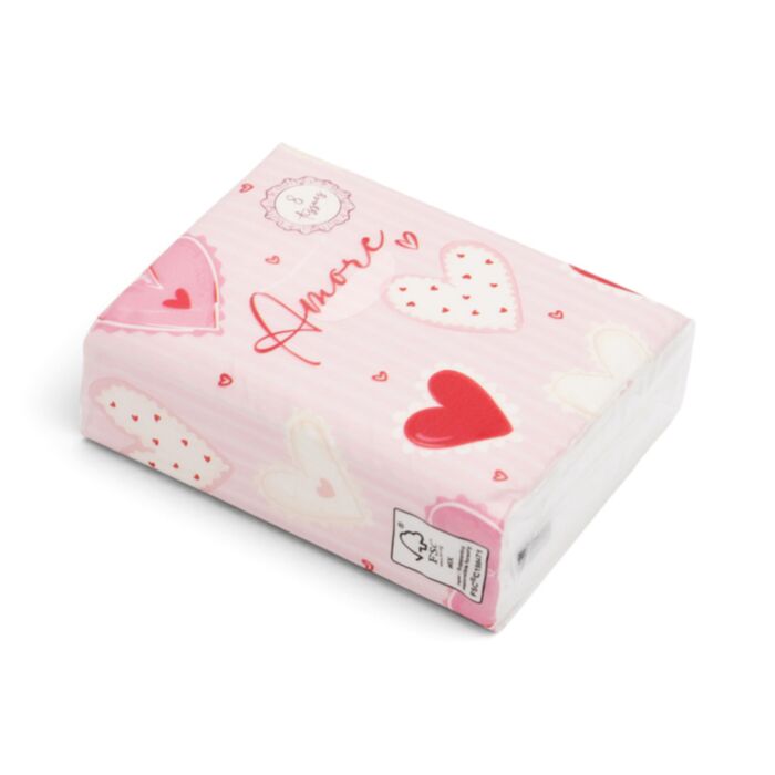 Pack de 8 Pañuelos Corazones Amore 