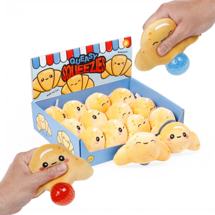 Juguete Estrujable Queasy Squeezies Foodiemals Boulangerie Croissant