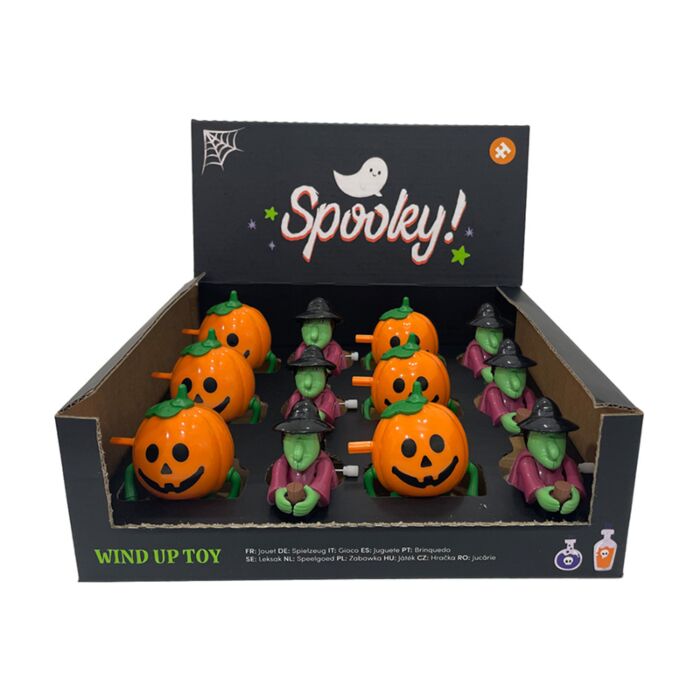 Juguete de Cuerda Bruja y Calabaza Spooky Espeluznante 