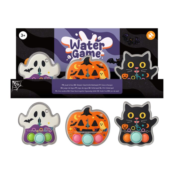 Mini Juego de Agua Spooky Espeluznante Fantasma Calabaza Gato Negro