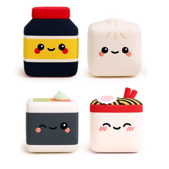 Juguete Estrujable Squish Blox Bao Bun Foodiemals 