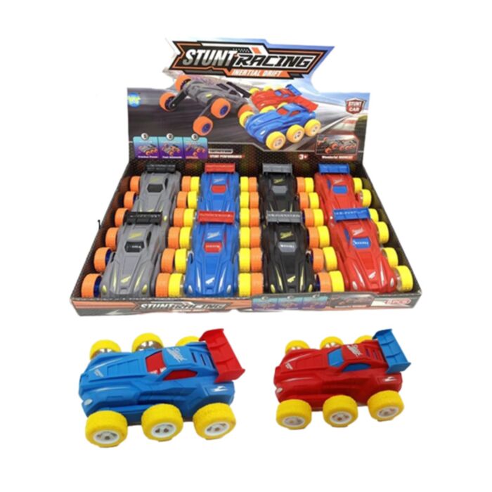 Coche de Juguete Acrobático de 6 ruedas con fricción (empujar y tirar)