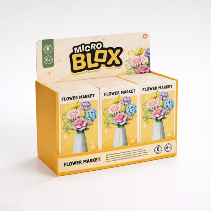 Kit de Bloques de Construcción Micro Blox Mercado de Flores 