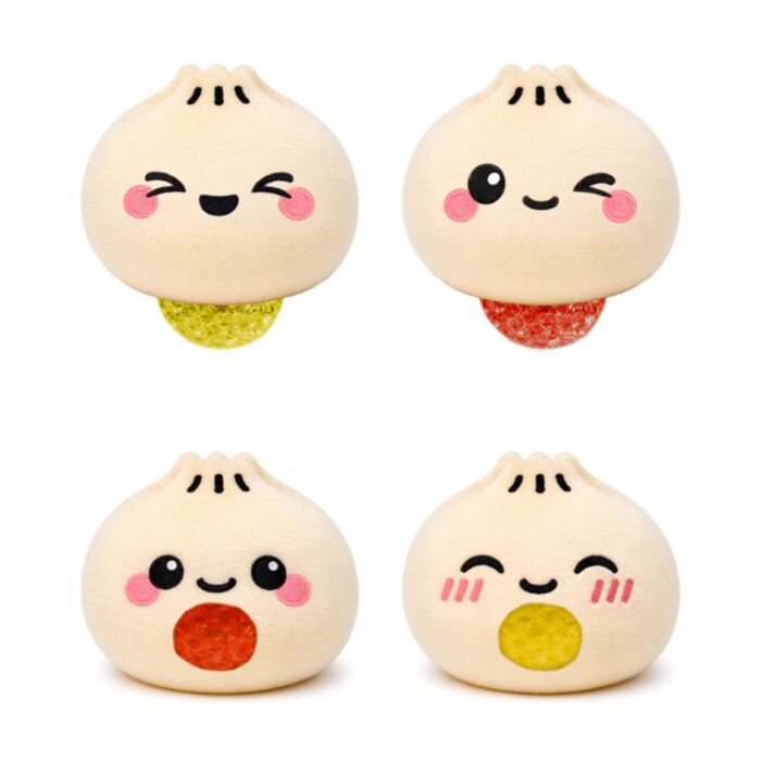 Juguete Estrujable de Peluche Queasy Squeezies Bao Bun Foodiemals