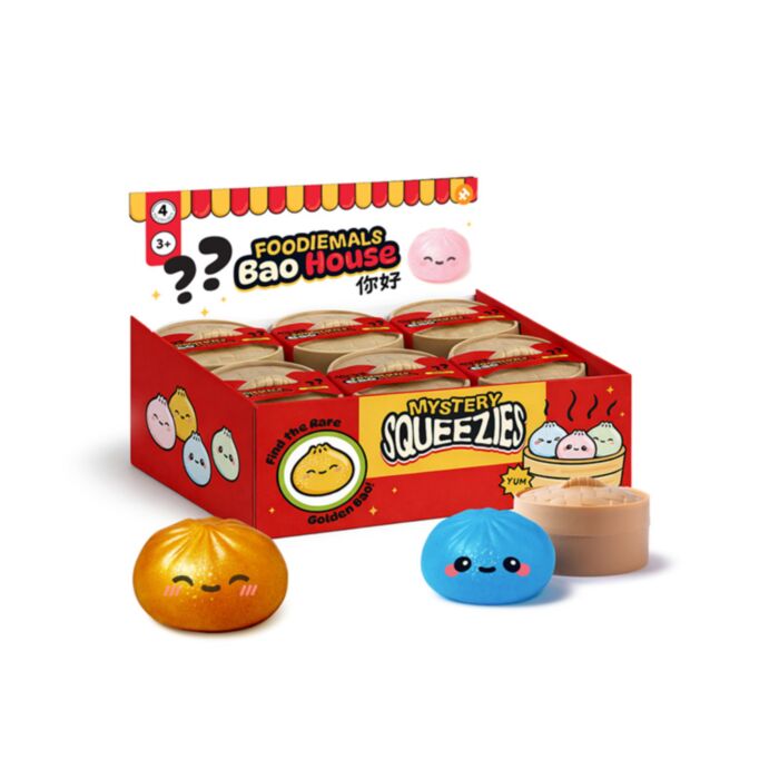 Juguete Estrujable Mini Bao House Bao Bun Foodiemals con caja sorpresa