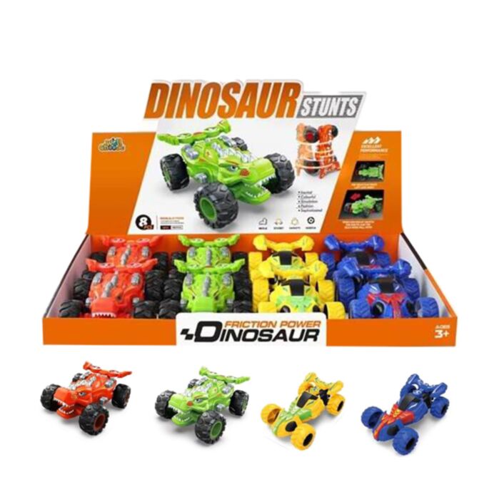 Coche de Juguete Acrobático de Dinosaurio Fricción Avance y Retroceso