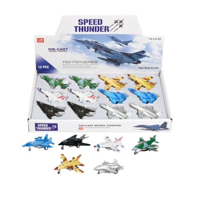 Avión de Combate Speed Thunder de Fricción y Retroceso 