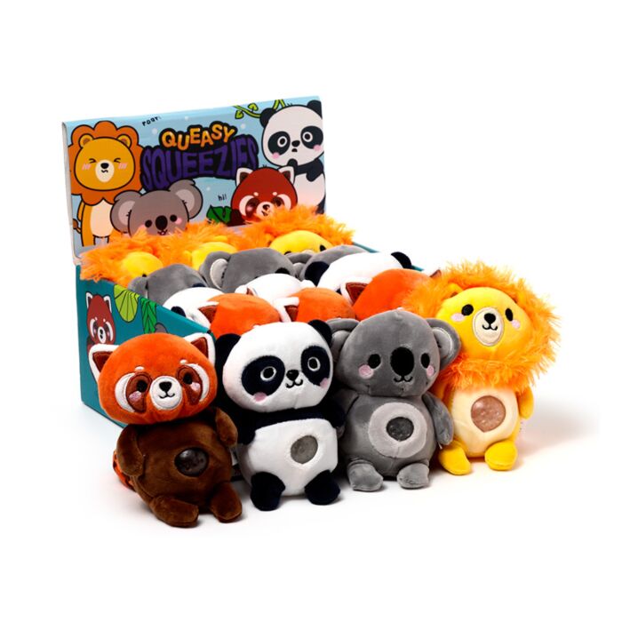Juguete Estrujable de Peluche Queasy Squeezies Adoramals Zoo Mix#1