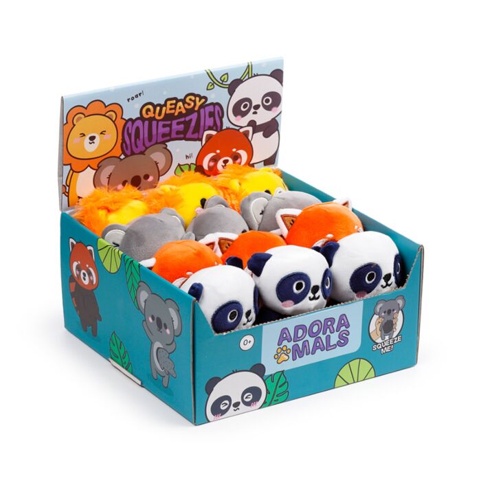 Juguete Estrujable de Peluche Queasy Squeezies Adoramals Zoo Mix#1