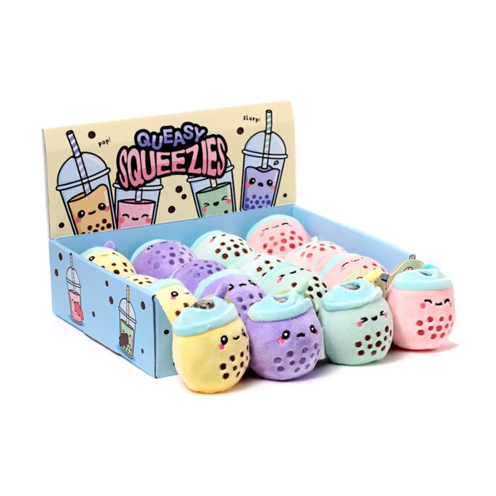 Juguete Estrujable de Peluche Queasy Squeezies Té con Burbujas Foodiemals 