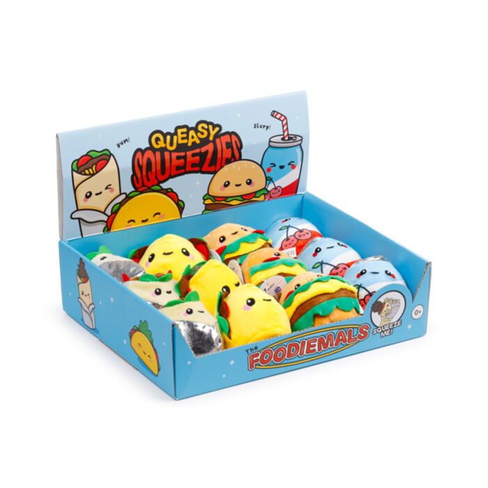 Juguete Estrujable de Peluche Queasy Squeezies Foodiemals