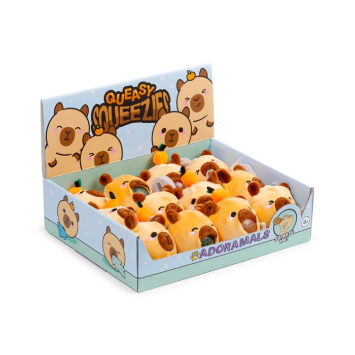 Juguete Estrujable de Peluche Queasy Squeezies Capibara