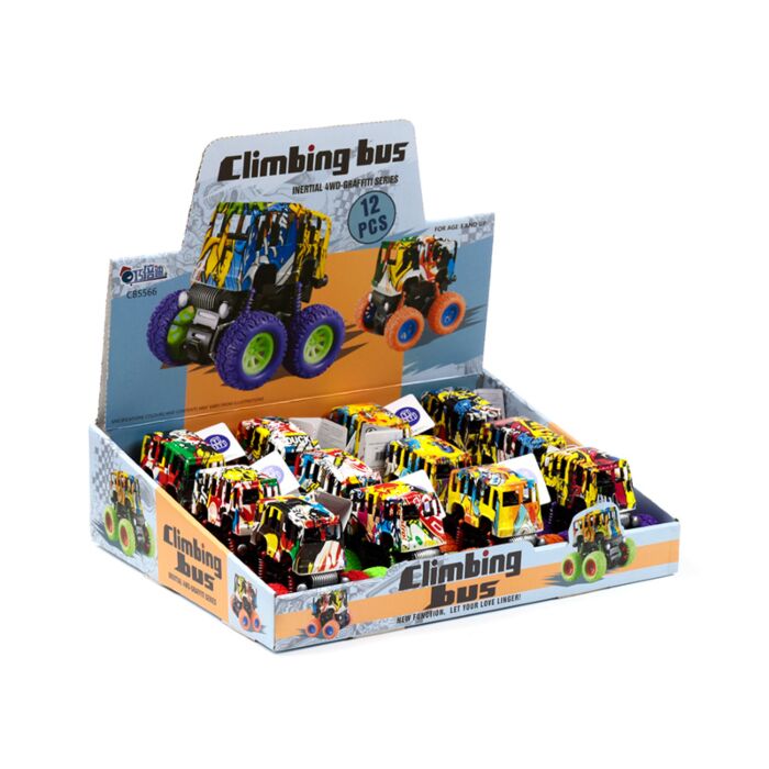 Coche de Juguete -Autobús de Graffiti con Propulsión