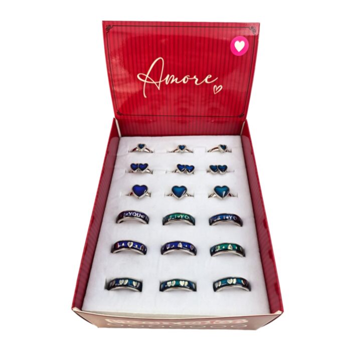 Anillos de Estado de Ánimo Corazones Amore 