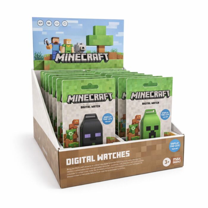 Reloj Digital de Silicona Caras Minecraft