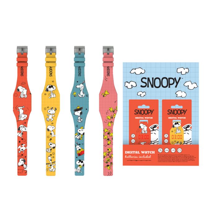 Reloj Digital de Silicona Peanuts Snoopy & Woodstock 