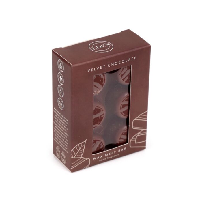 Set de 6 Ceras Artesanales Chocolate Terciopelo