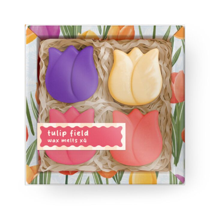 Set de 4 Ceras Artesanales Tulips Tulipanes Mum 