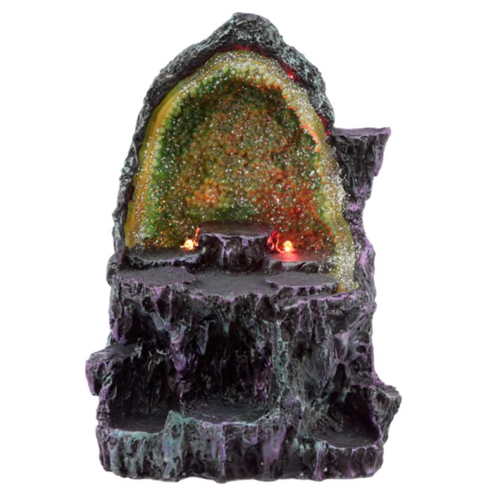 Expositor LED Figuras Mundo Dragón Cueva Cristal Leyenda Oscura