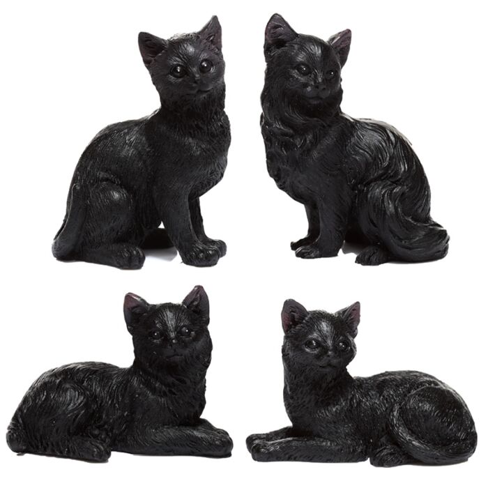Figuras de Colección Sofá Gatos Negros
