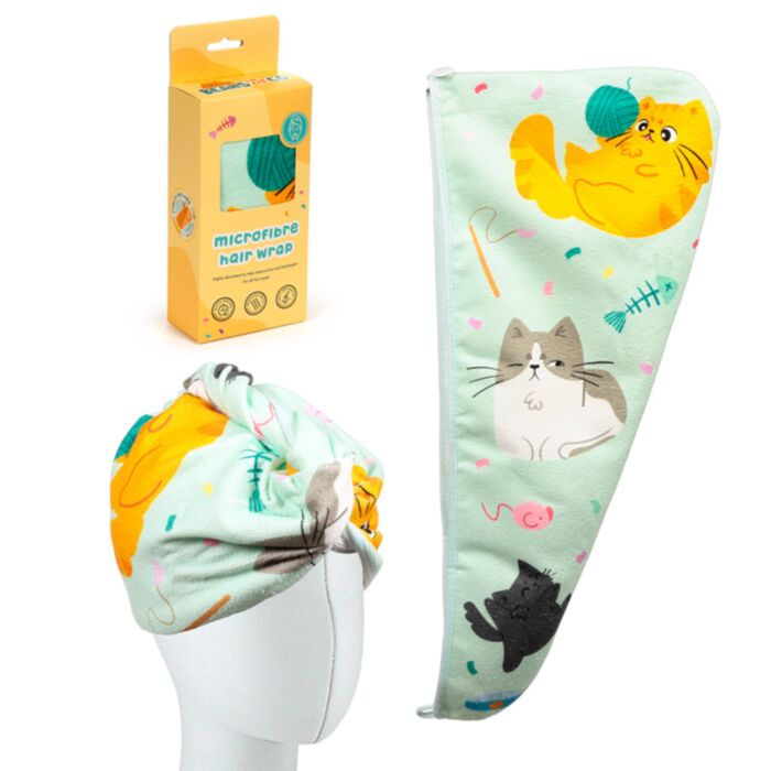 Toalla Turbante de Microfibra Gatos Beans & Co