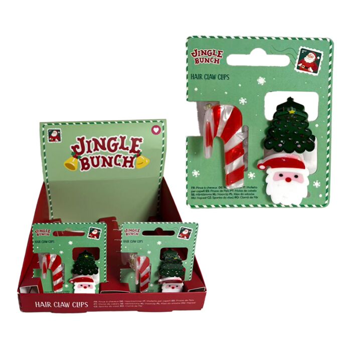 Set de 3 Mini Pinzas de Pelo Navidad Jingle Bunch