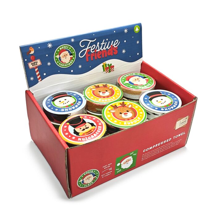 Toalla Comprimida de Viaje Navidad Festive Friends  