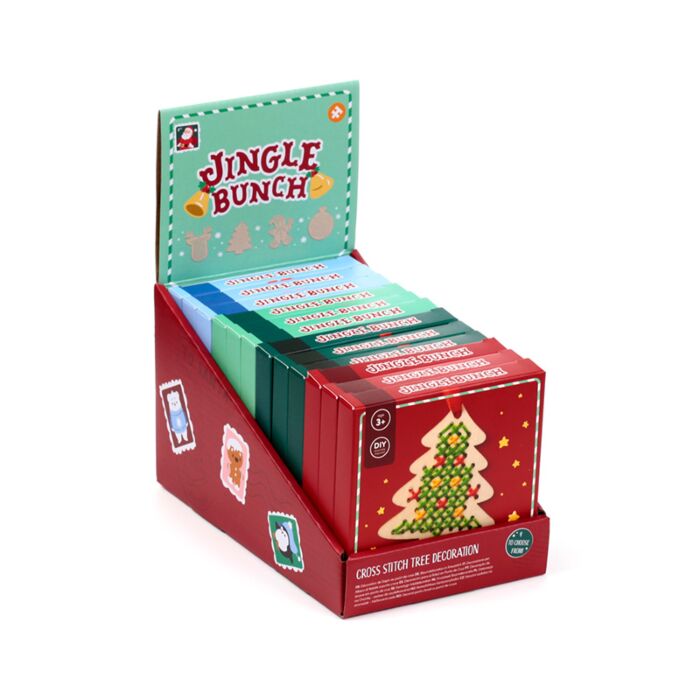 Decoración Navideña en Punto de Cruz DIY Jingle Bunch 