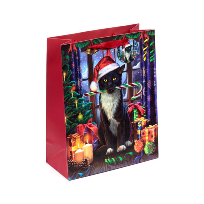 Bolsa de Regalo Navidad Lisa Parker Gato Krampus Grande