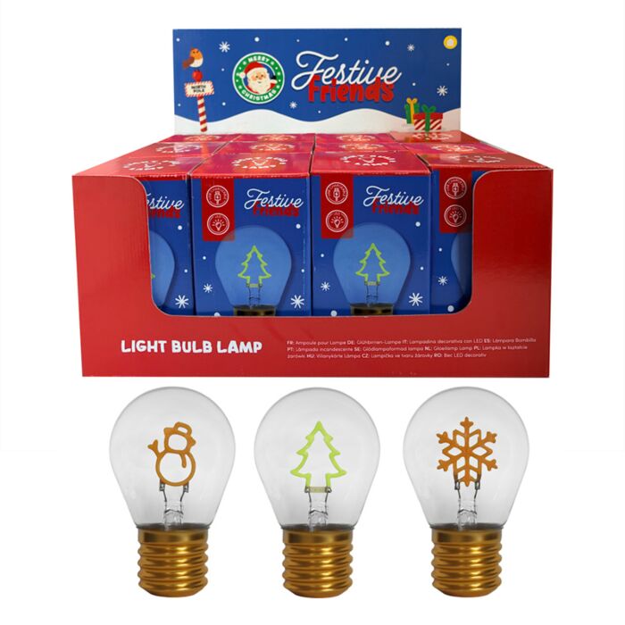 Lámpara LED Navideña con forma de Bombilla Festive Friends  
