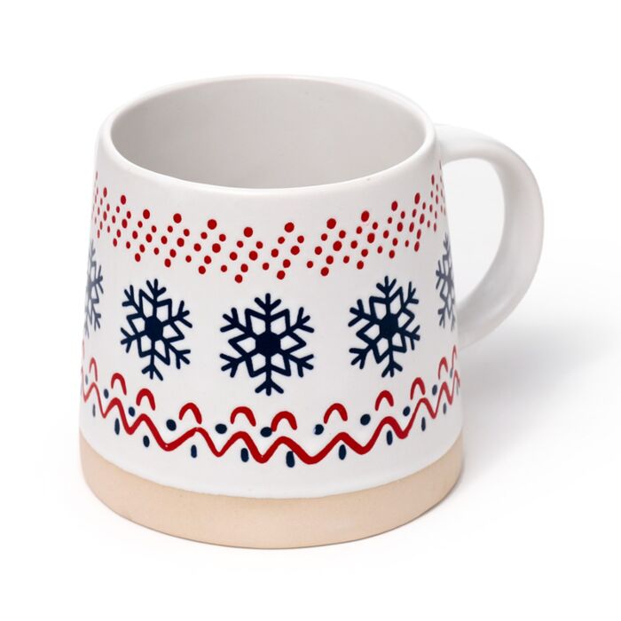 Taza de Gres Copo de Nieve
