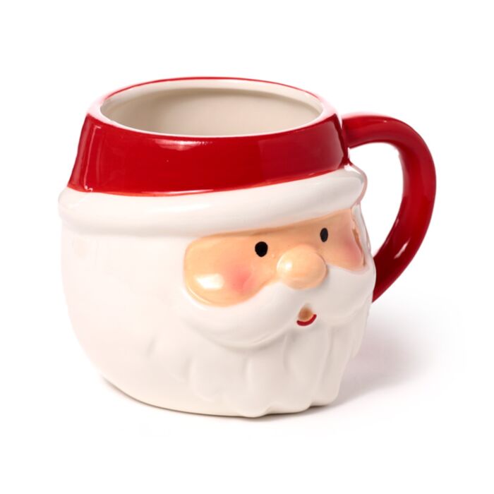 Taza de Cerámica 3D con Forma Cabeza de Papá Noel