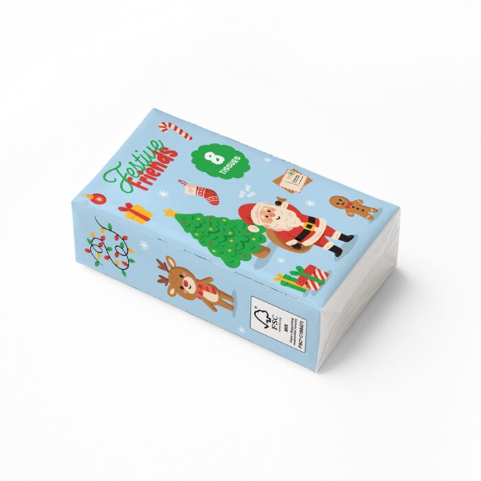 Pack de 8 Pañuelos Navidad Festive Friends  