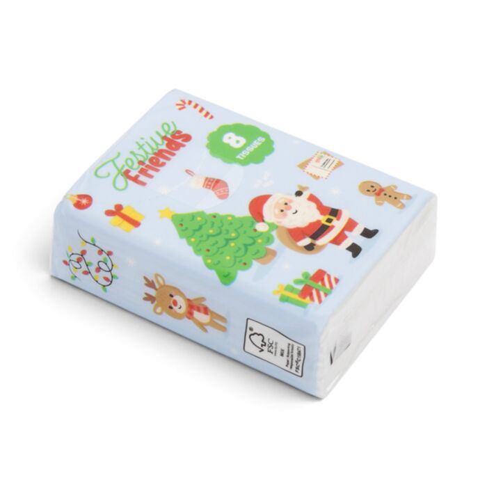 Pack de 8 Pañuelos Navidad Festive Friends  