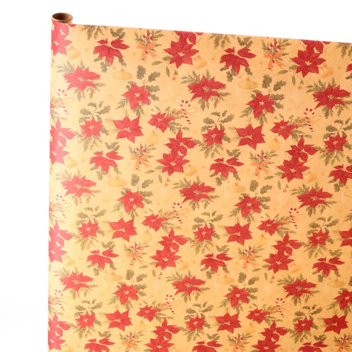 Rollo de Papel de Envolver Navidad Botánica 