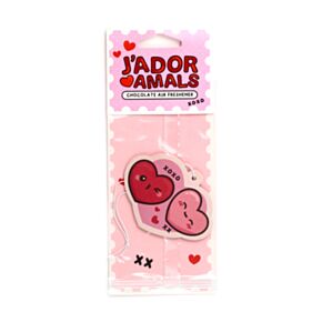 Ambientador de Coche J´Adoramals Heart XOXO doble corazón Chocolate